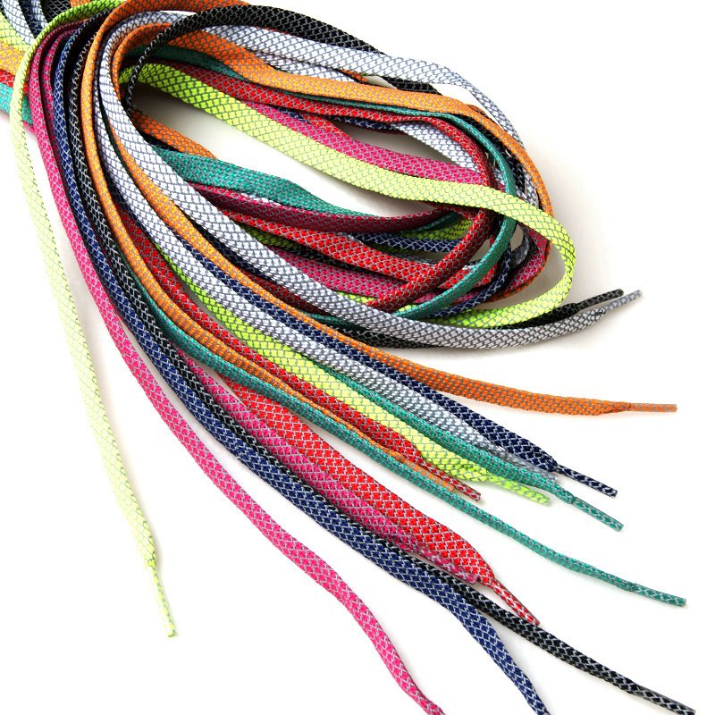 HF 0.5-1.8m 120cm pink green orange glow in the dark flat reflective shoe laces