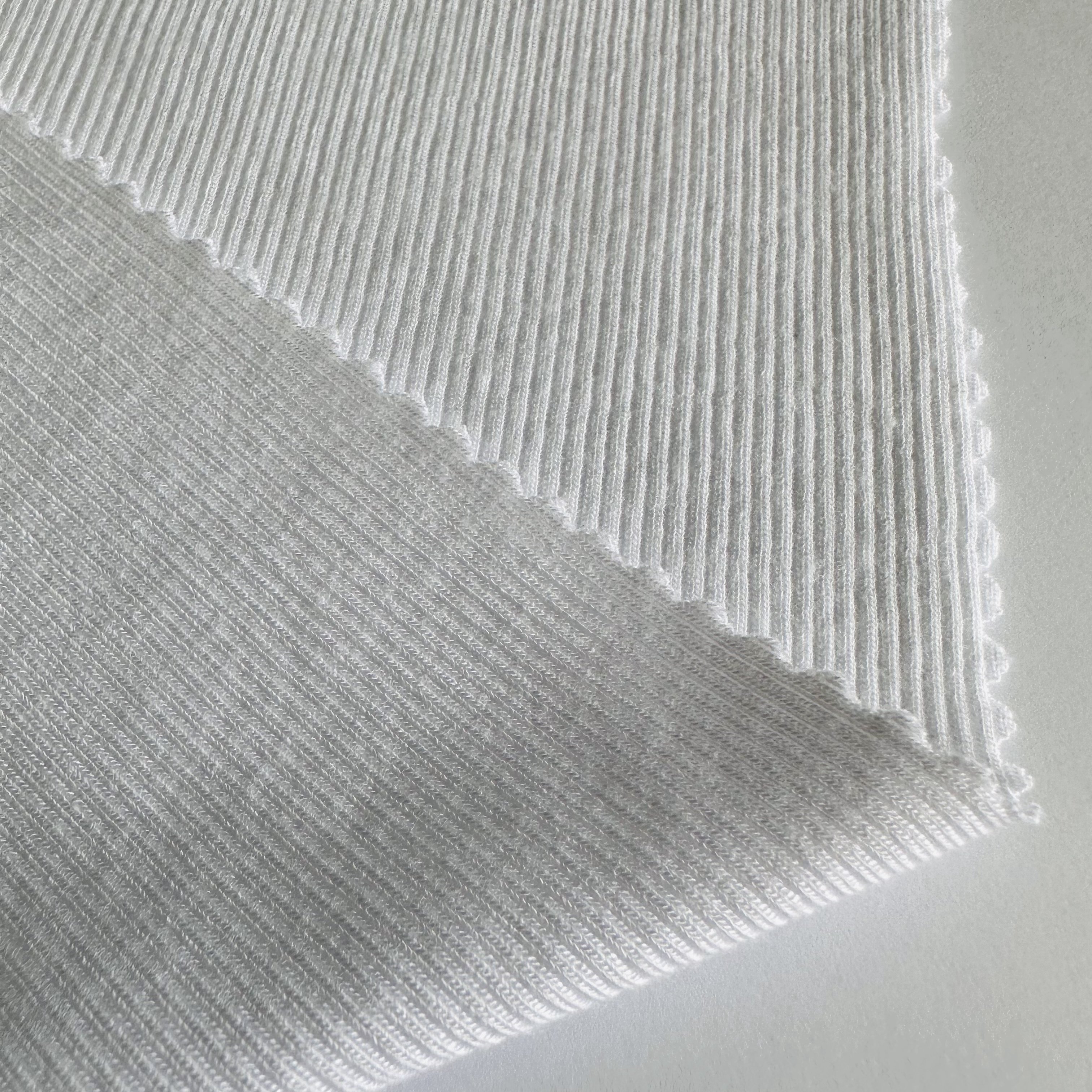 Hot sale 270GSM 95 rayon 5 spandex knitting rib fabric thick 2*2 viscose ribbed fabric for winter cardigan and neckline
