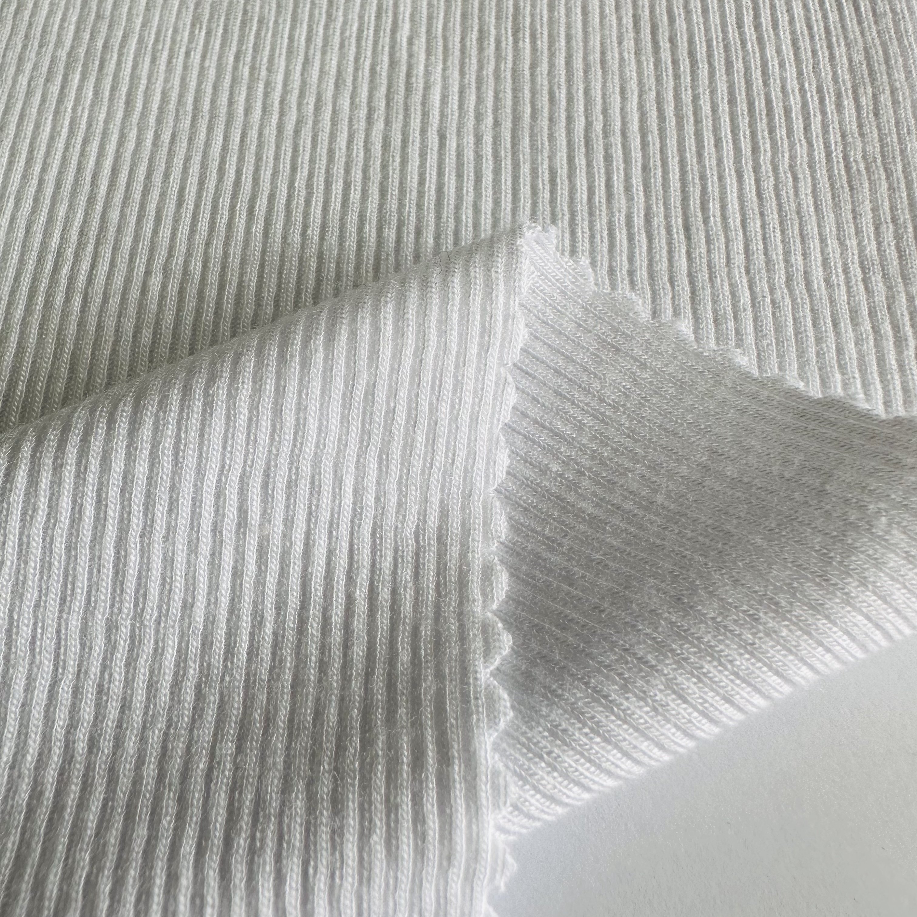 Hot sale 270GSM 95 rayon 5 spandex knitting rib fabric thick 2*2 viscose ribbed fabric for winter cardigan and neckline