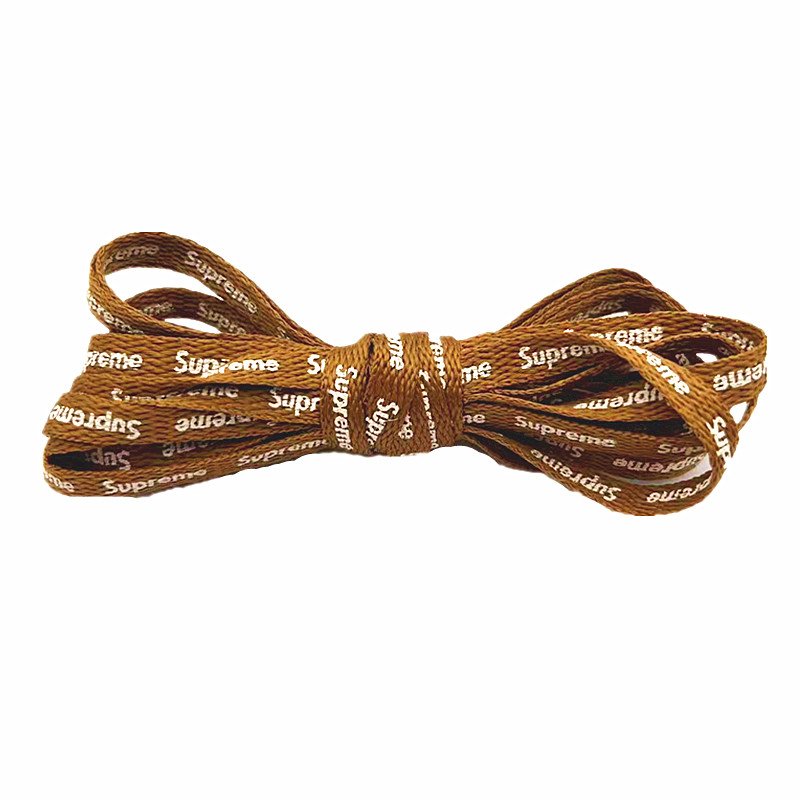 Yrunfeety High Quality 90-160CM Printed Shoelaces Both Sides Flat Print Shoe Laces 4 Colors Printing Shoelaces for AF1 Sneakers