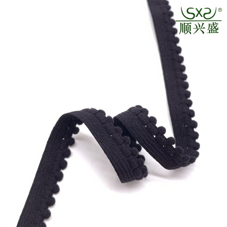 Lace velvet ball elastic band with high elasticity edging, high-quality elastic band for underwear