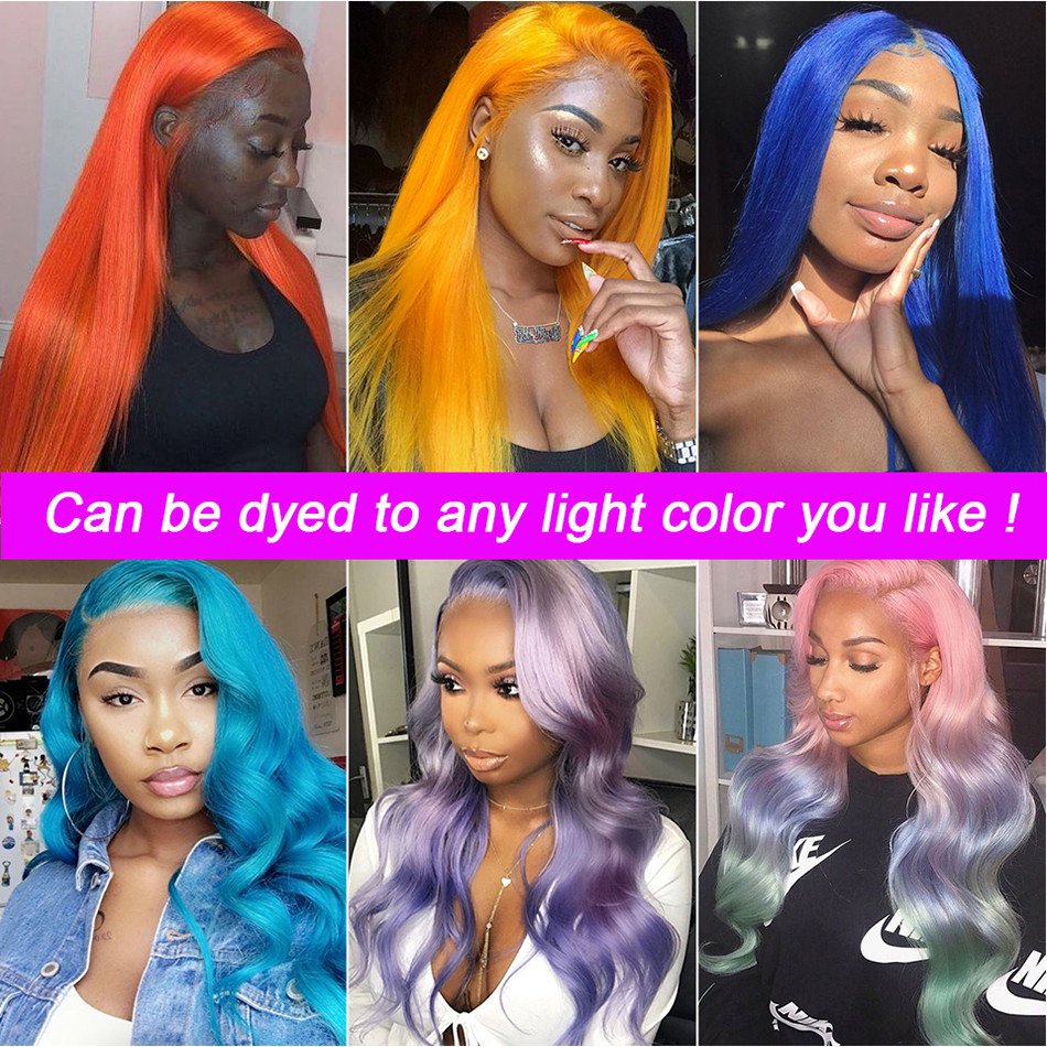 Cheap Blue Colored Wigs Human Hair Lace Front HD Lace Frontal Wig Vendor Bone Straight Blue Color Lace Front Wig For Black Women