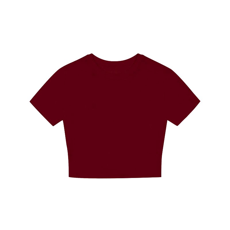 RUICHI 220gsm 92% Cotton 8% Spandex Custom Logo Printed Women Ribbed Crop Tshirt