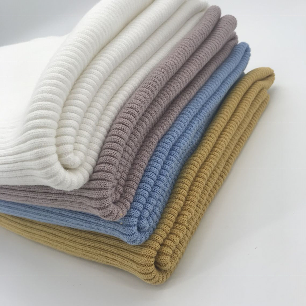 knit rib cuff fabric rib for winter garments thick heavyweight.