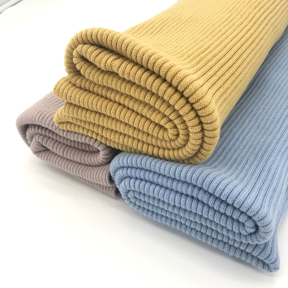 knit rib cuff fabric rib for winter garments thick heavyweight.