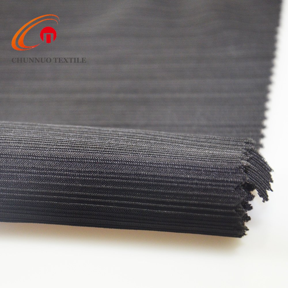 Chunnuo Light Weight Stock Lot Tubular Rib Polyester Rib Knit Fabric