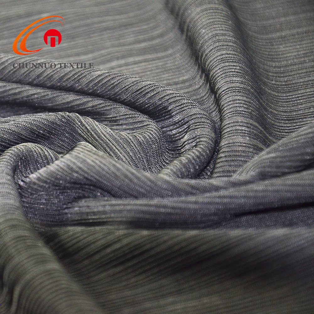 Chunnuo Light Weight Stock Lot Tubular Rib Polyester Rib Knit Fabric