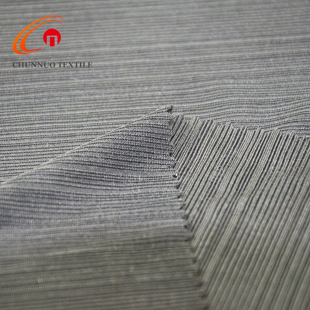 Chunnuo Light Weight Stock Lot Tubular Rib Polyester Rib Knit Fabric