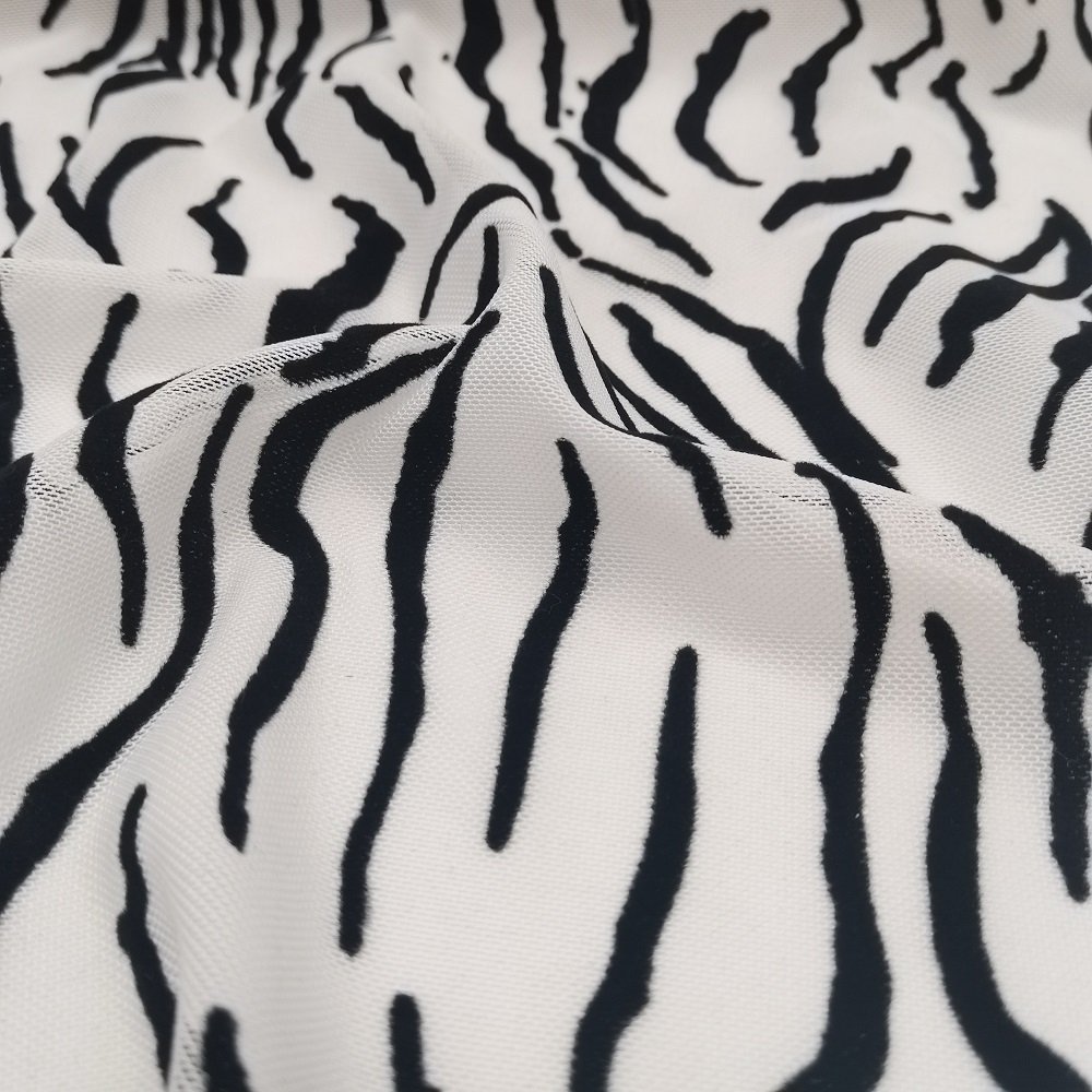 For Garment Dress Printed Leopard Stock Elastic Velvet Print Fabric Zebra Flannelette Lace Fabric Embroidery Fabric Cow