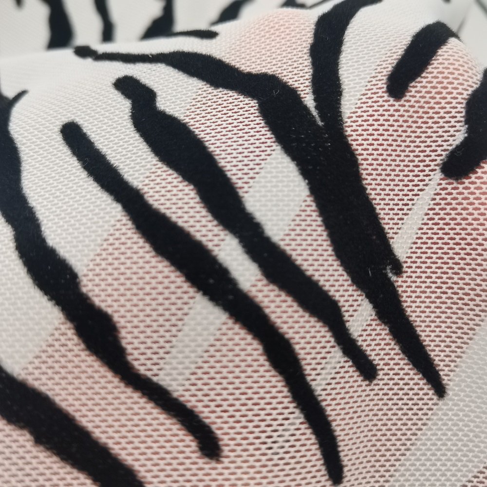 For Garment Dress Printed Leopard Stock Elastic Velvet Print Fabric Zebra Flannelette Lace Fabric Embroidery Fabric Cow