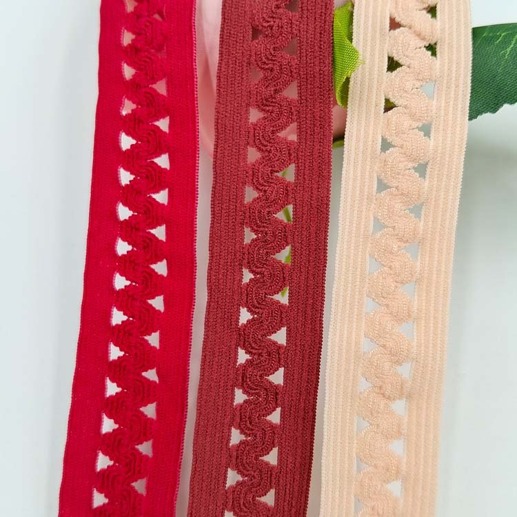 Garment Underwear Embroidered Decorative Elastic Webbing Belt Nylon Sewing Lace Trim Mesh Elastic Band for Clothes DIY