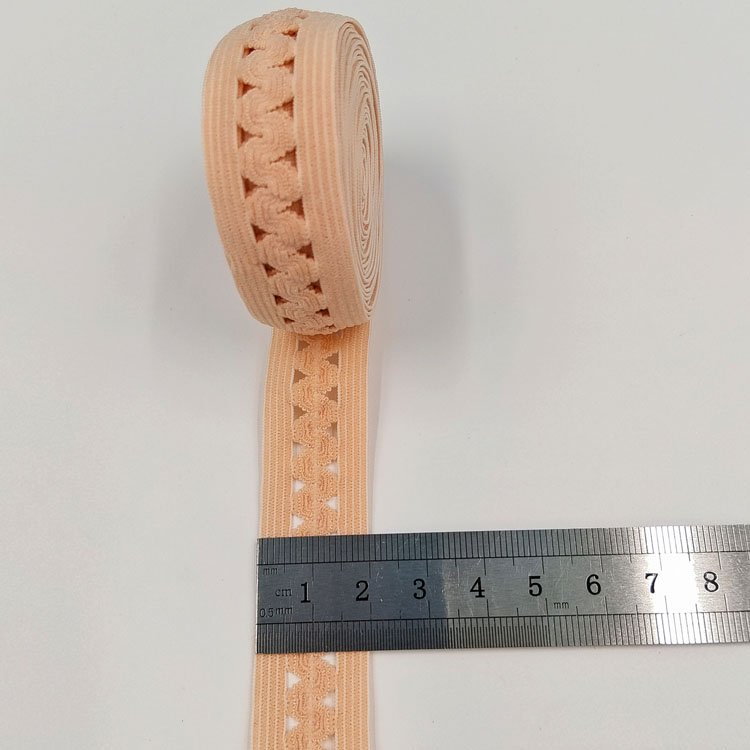 Garment Underwear Embroidered Decorative Elastic Webbing Belt Nylon Sewing Lace Trim Mesh Elastic Band for Clothes DIY