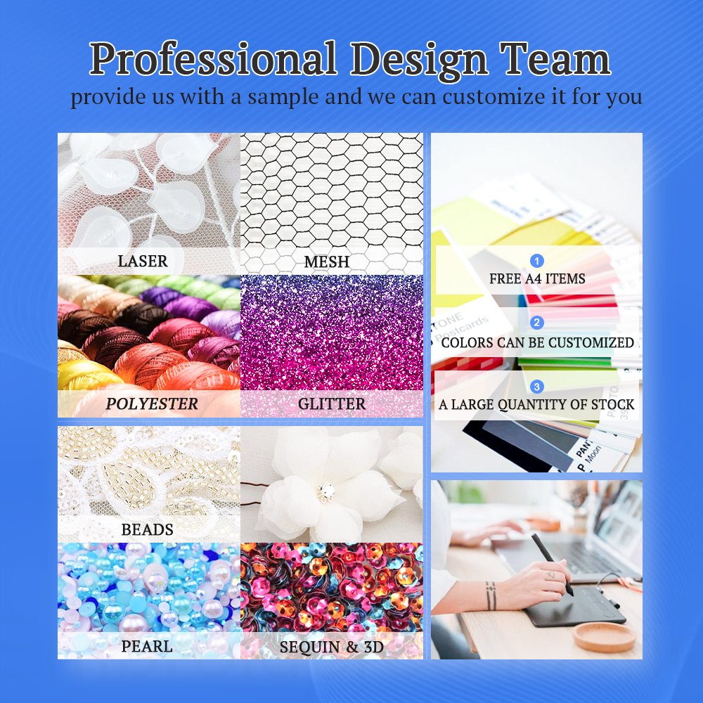 High Quality 3d Embroidery Fabric Colorful Glitter Mesh Fabric For Evening Dress