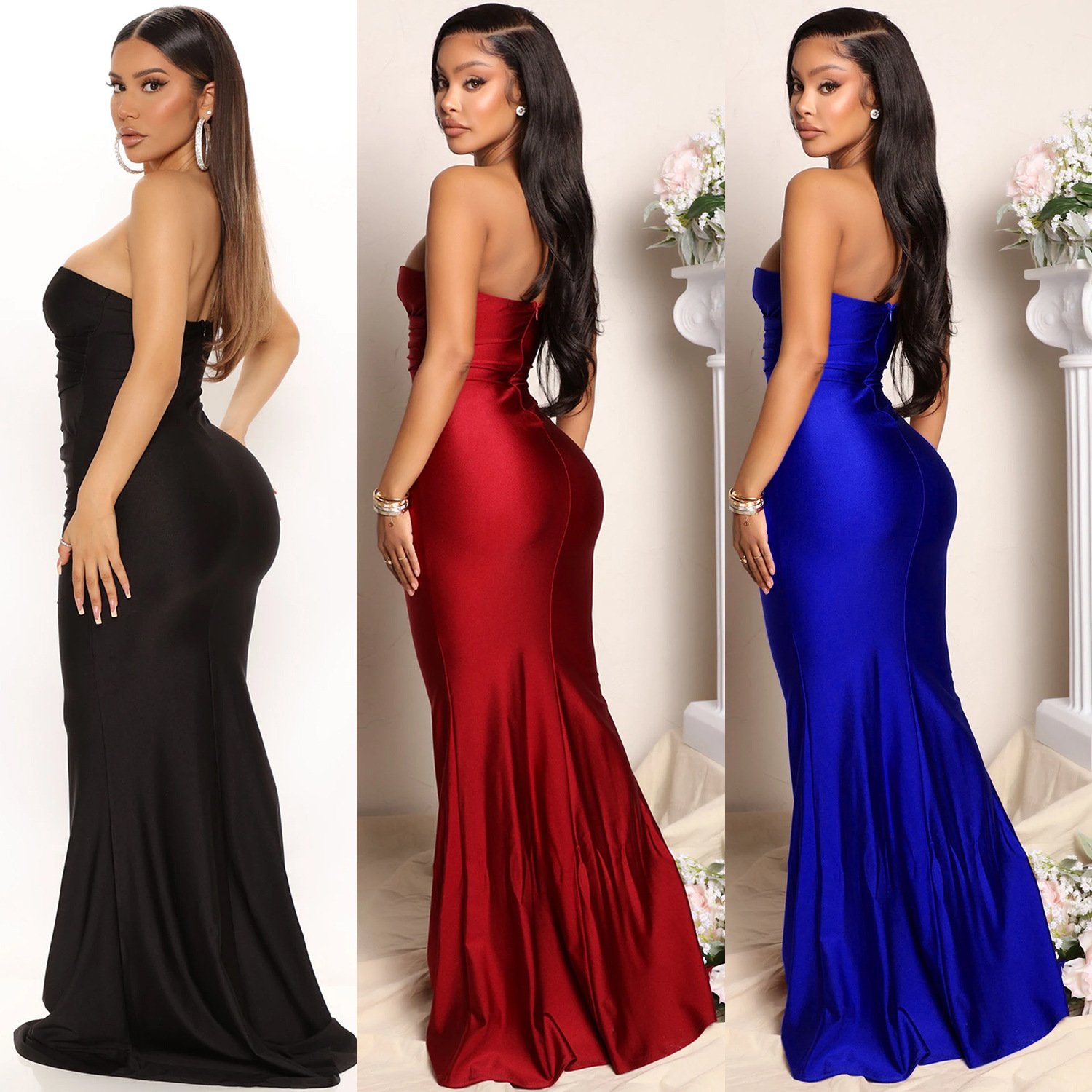 Autumn Winter Women New Coming New Sexy Hip Wrap Off The Shoulder Lantern Sleeve Casual Knit Rib Dress