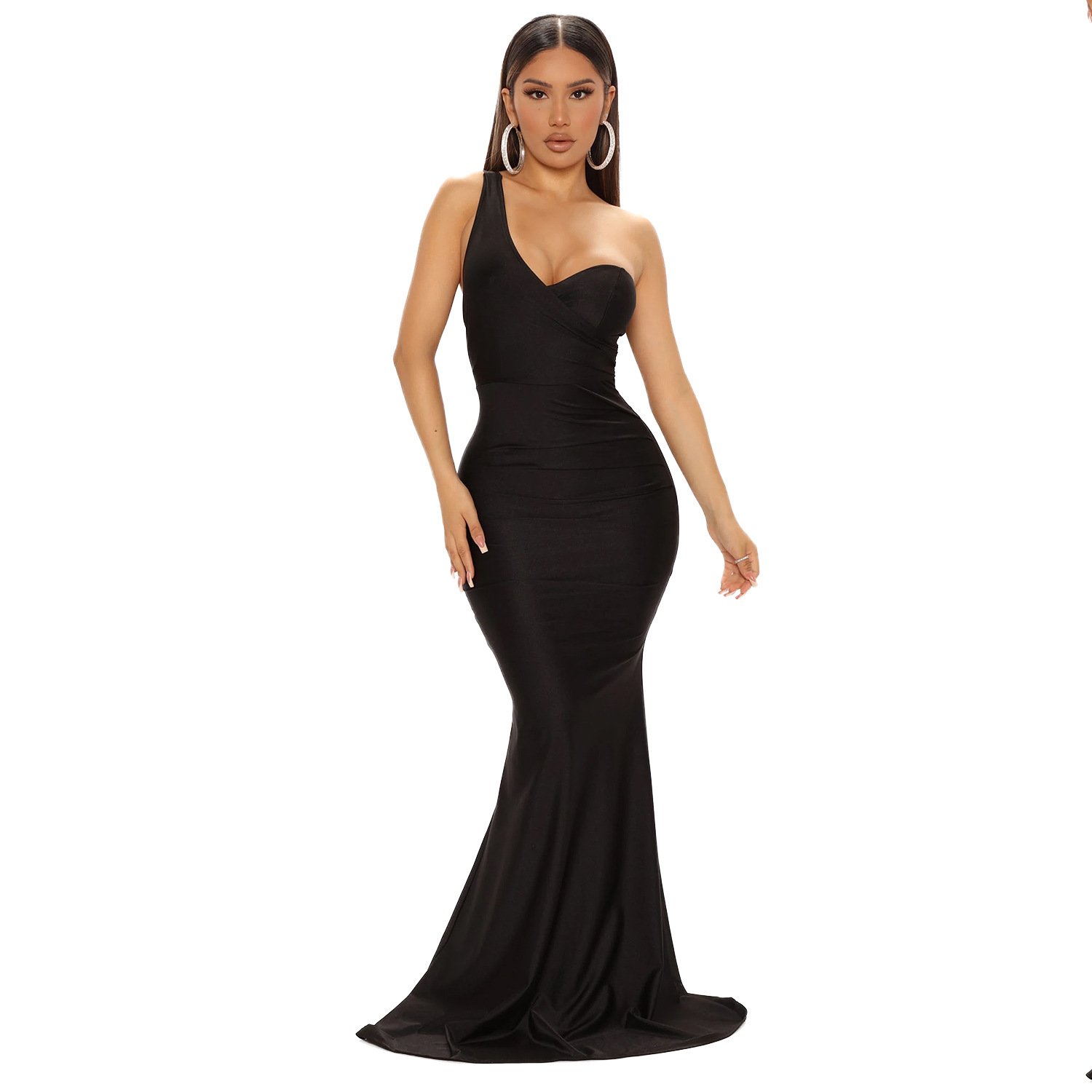 Autumn Winter Women New Coming New Sexy Hip Wrap Off The Shoulder Lantern Sleeve Casual Knit Rib Dress