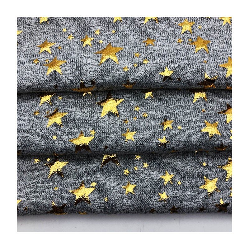 Fashionable pattern Designer 200Gsm 84%Polyester 11%Rayon 5%Spandex with stars embroidery fabric for cloth
