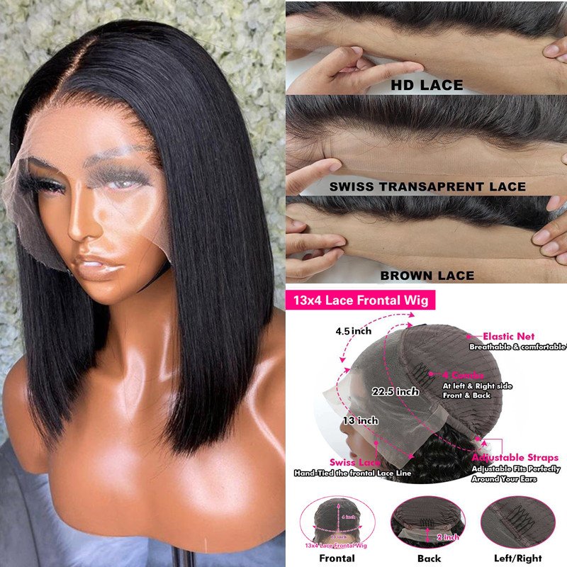 Wholesale Bob Hd Lace Wig 100% Virgin Human Hair,Best Frontal Indian Wig Hd Lace Original Human Hair,Women Lace Wig Natural Hair