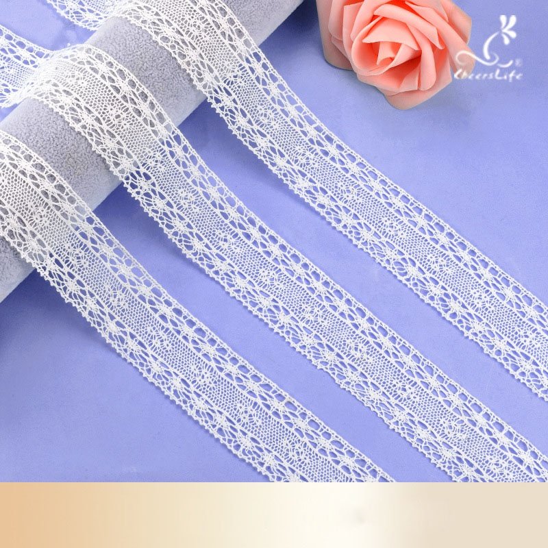 2023 New Decoration Custom Wholesale Factory Price Cotton Embroidery Wedding Lace Bridal Eyelet Guipure Lace Tape
