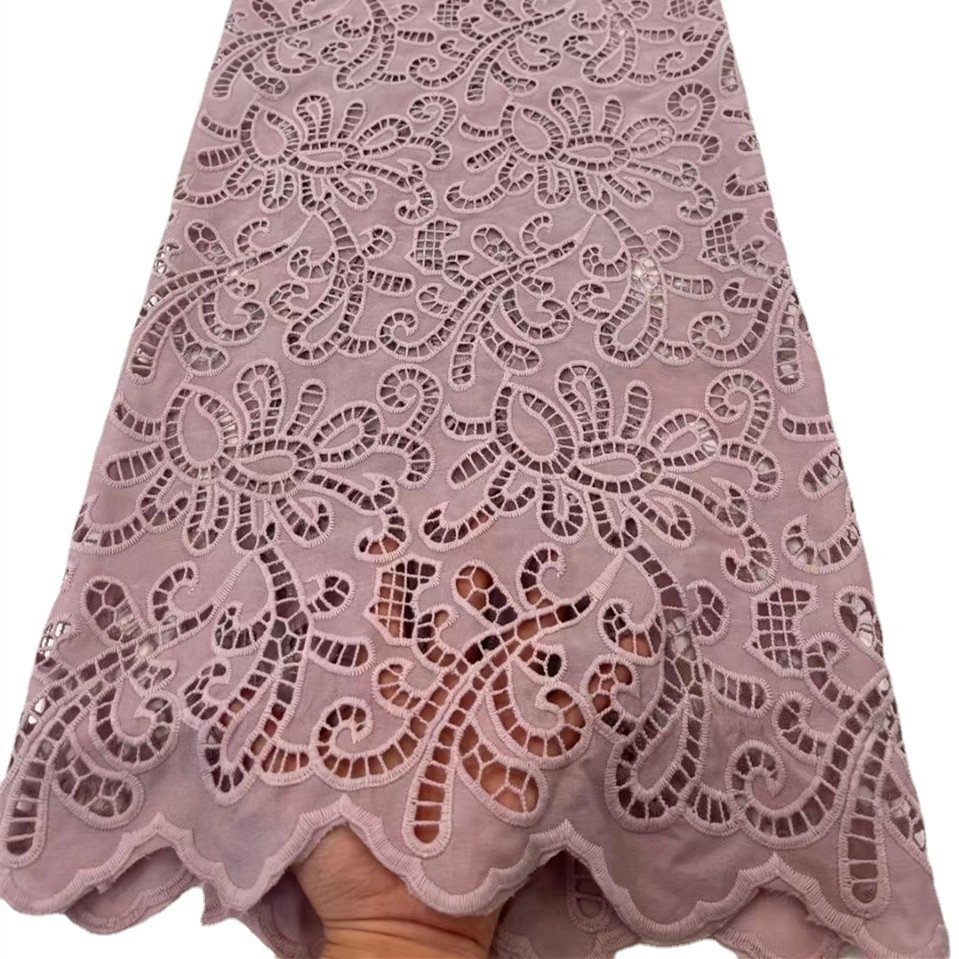 China factory hot sale luxury laser euro design Oekotex GRS OCS Geometric cotton lace fabric for men