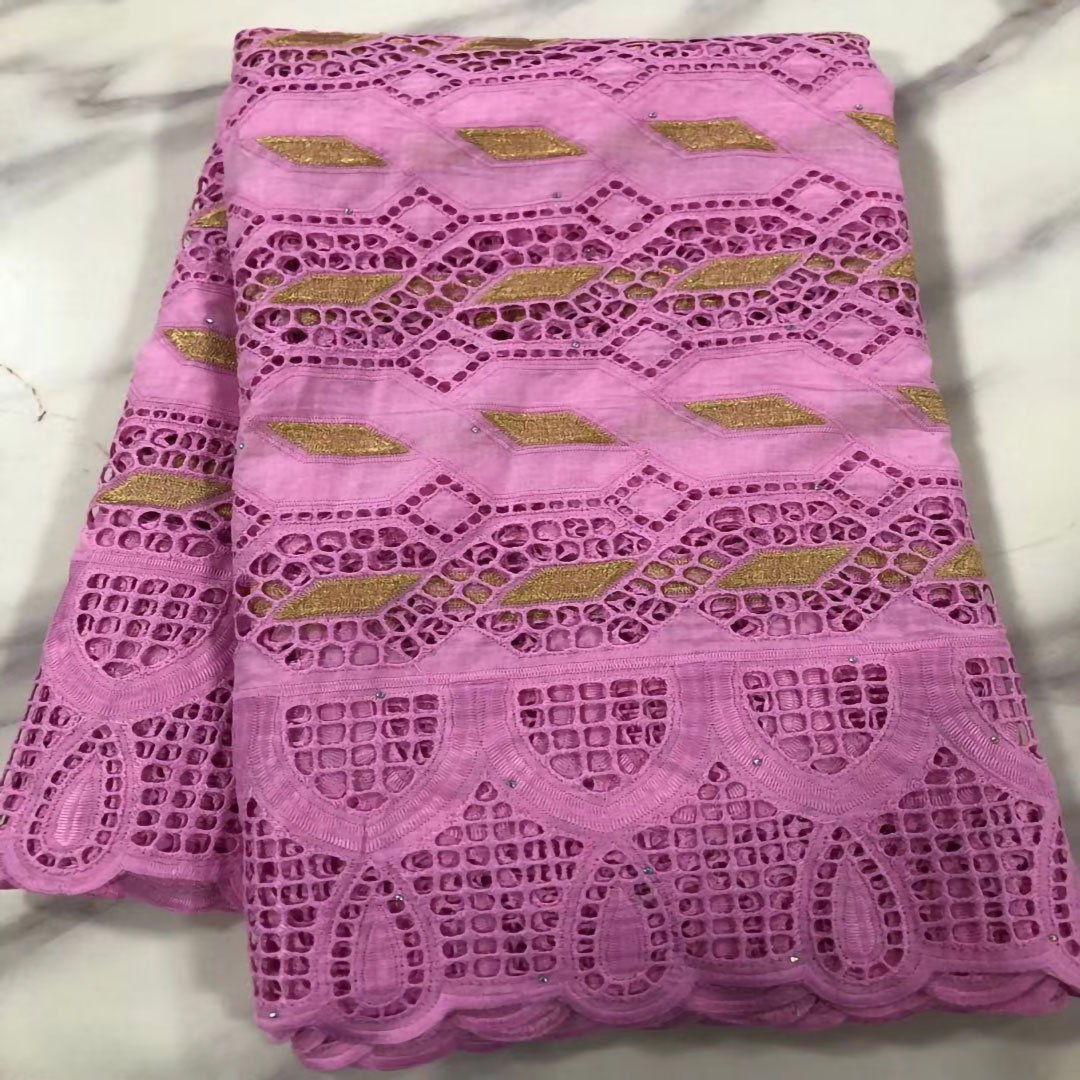 fashion wholesale embroidery swiss voile lace with Cotton lace fabric Nigeria wedding lace fabric for sale