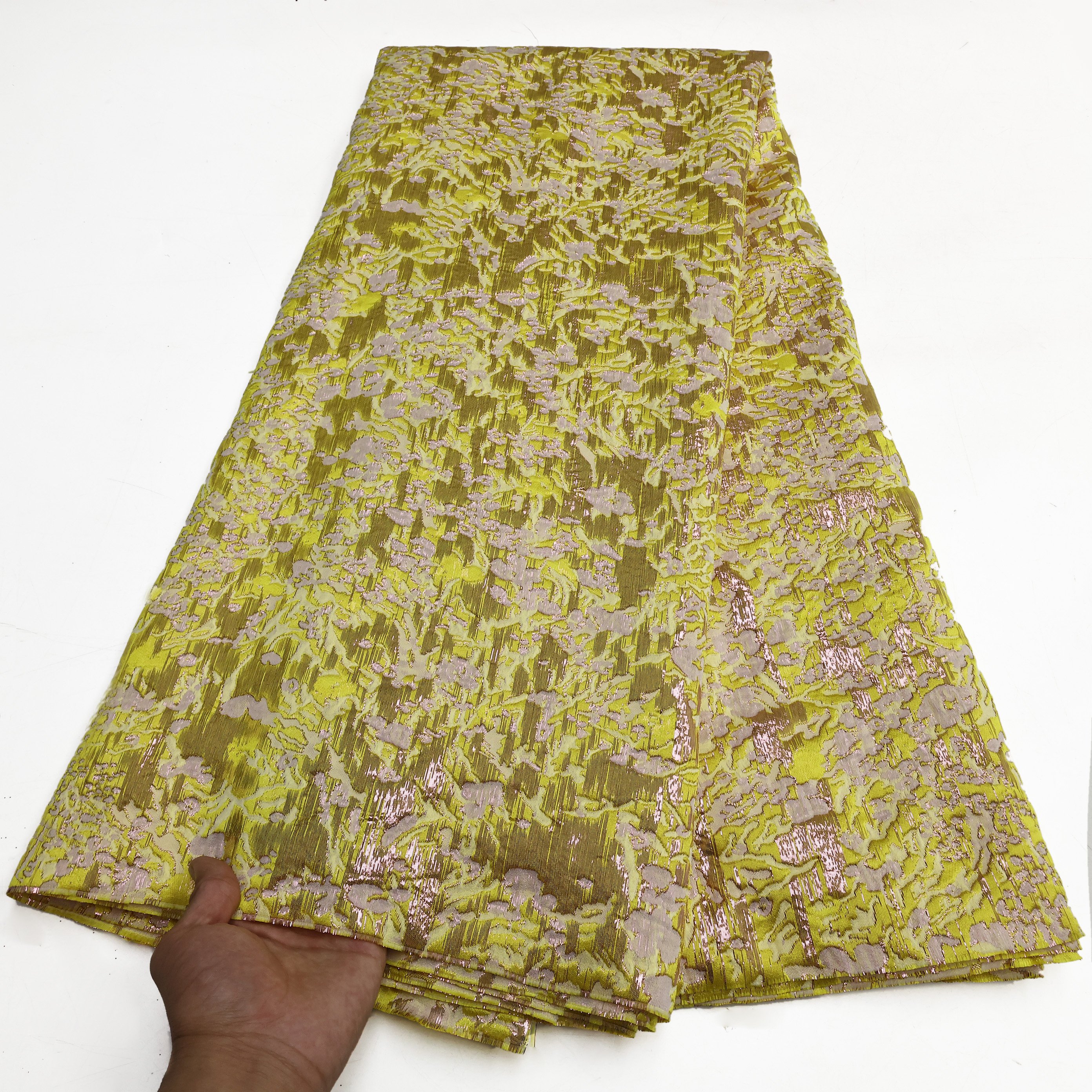 NI.AI Nigeria brocade fabric material for lady brocade lace fabric Beautiful jacquard damask fabric jacquard