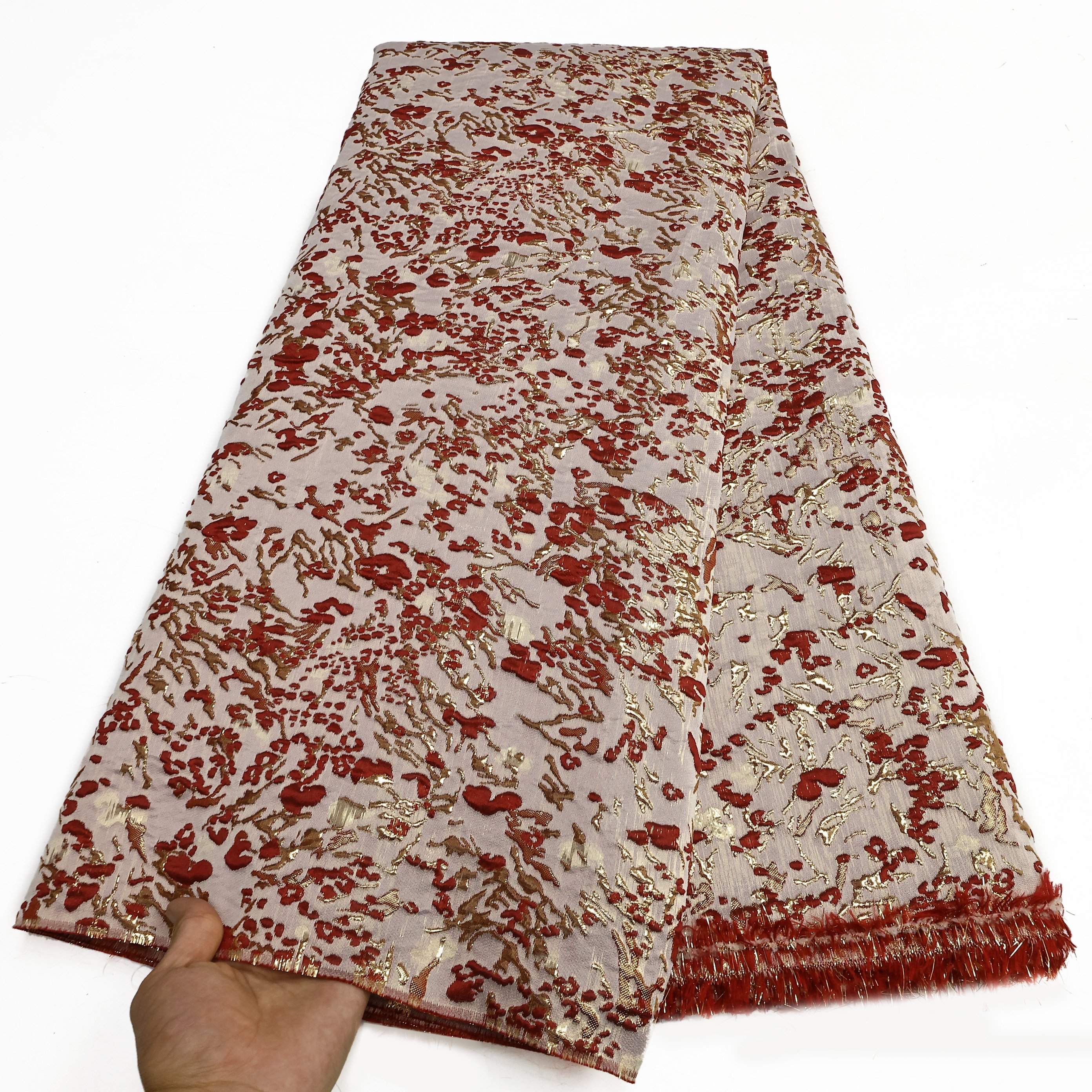 NI.AI Nigeria brocade fabric material for lady brocade lace fabric Beautiful jacquard damask fabric jacquard