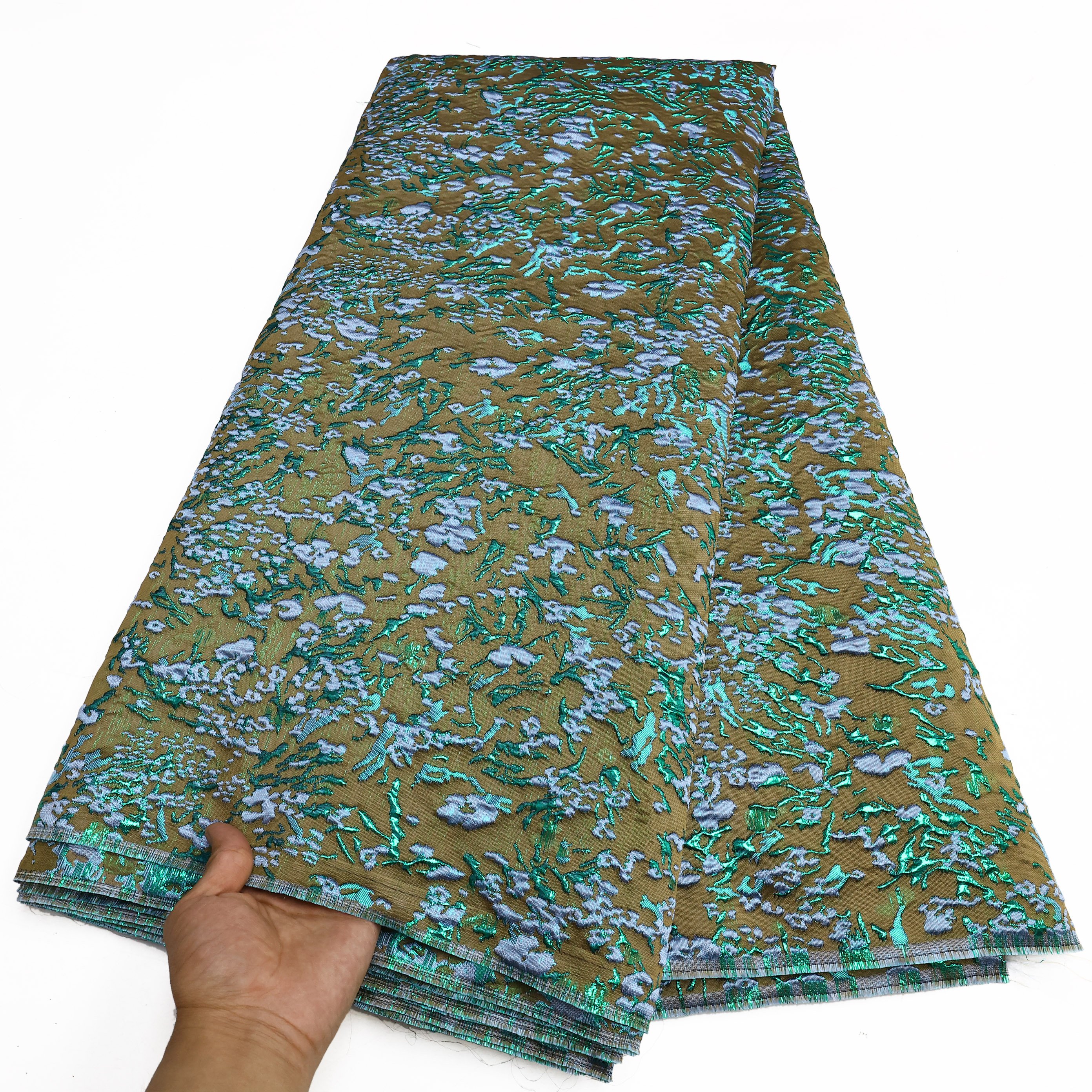 NI.AI Nigeria brocade fabric material for lady brocade lace fabric Beautiful jacquard damask fabric jacquard