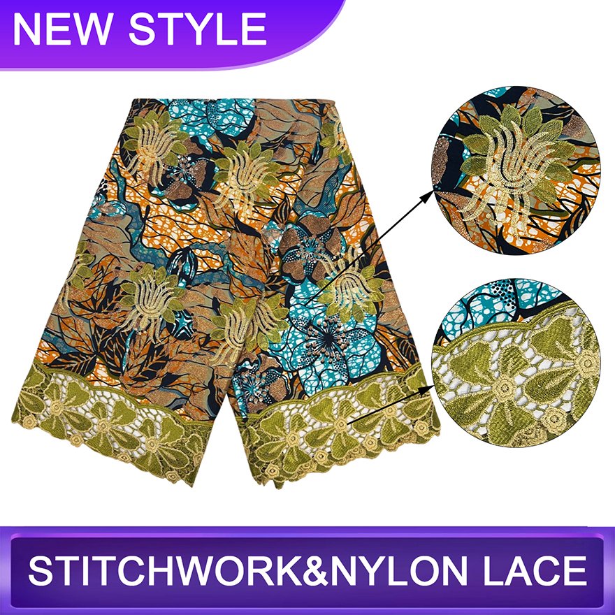 Purple Embroidery Bridal African Lace Fabric Manufacture African Sequin Embroidery Fabric African Embroider Fabric