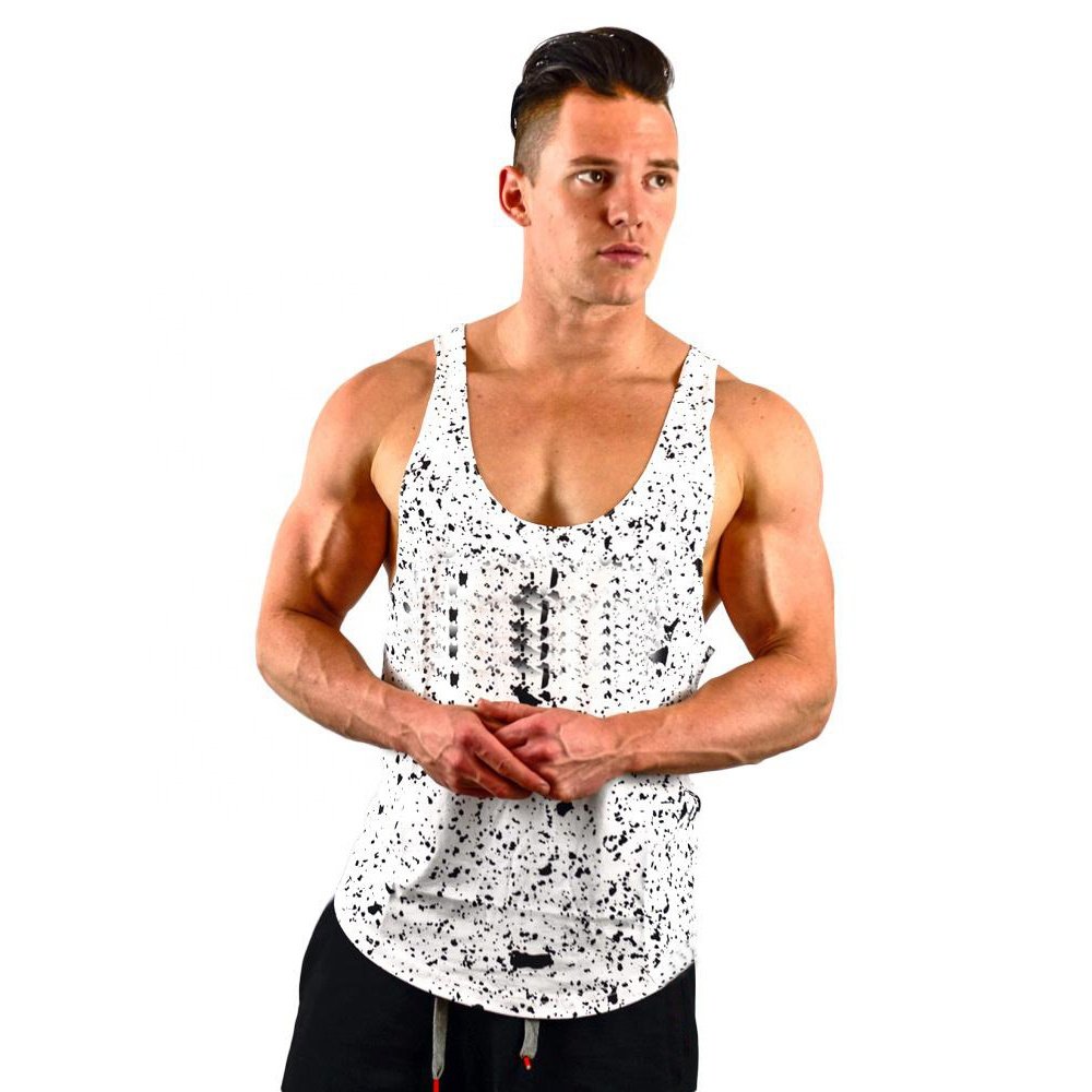 High Quality Custom Logo Men's Tank Top Breathable Plain Blank Gym Fitness Apparel OEM Wholesale Men's Fitness Tank Top