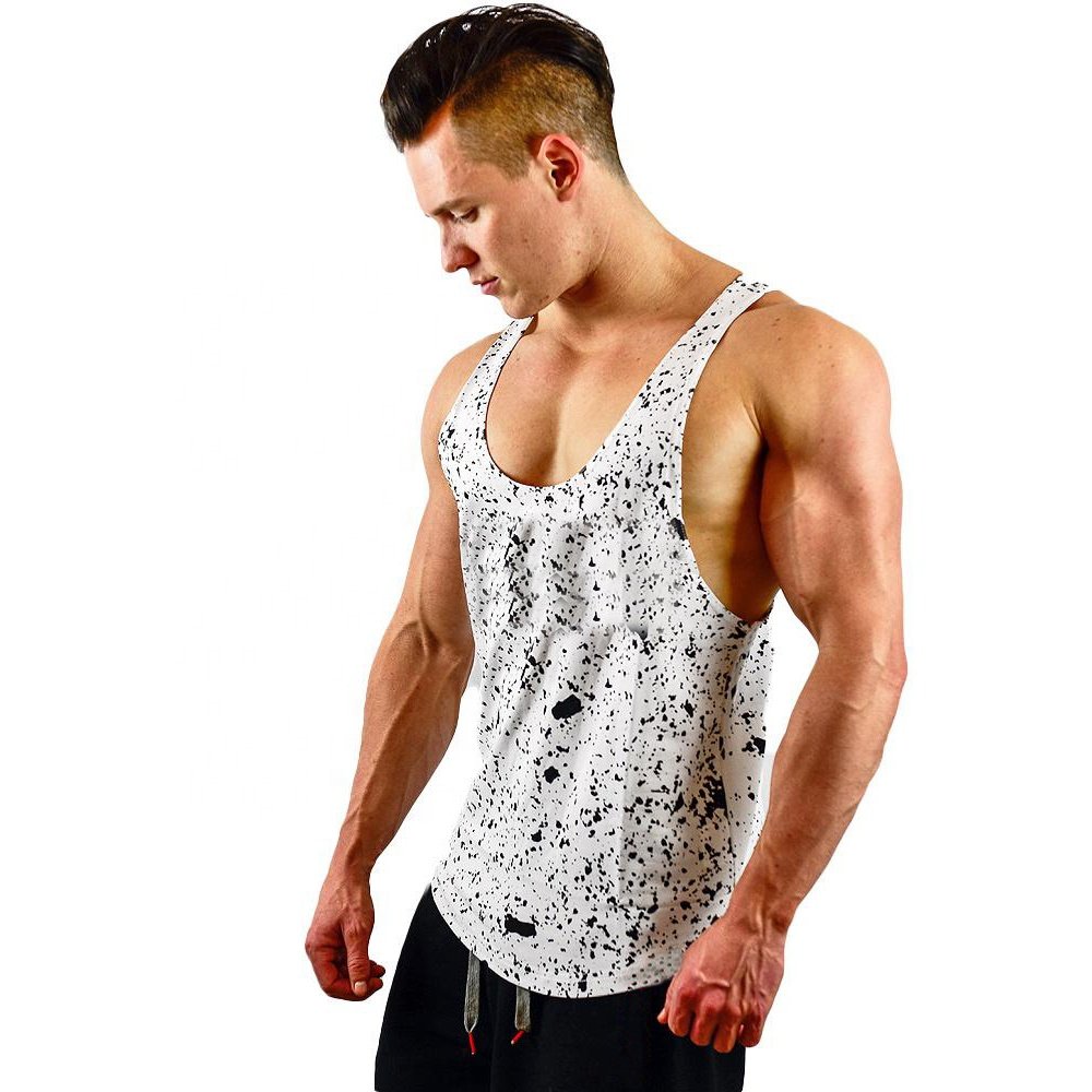 High Quality Custom Logo Men's Tank Top Breathable Plain Blank Gym Fitness Apparel OEM Wholesale Men's Fitness Tank Top