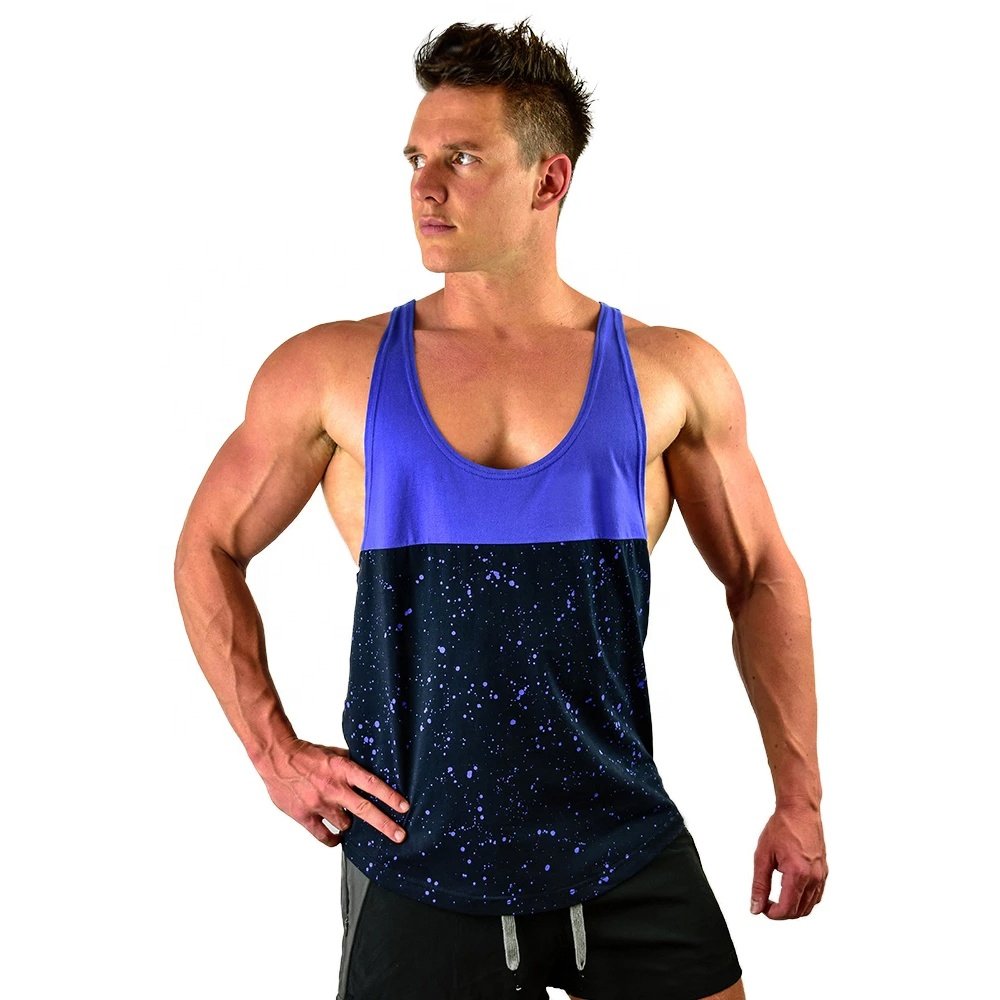 High Quality Custom Logo Men's Tank Top Breathable Plain Blank Gym Fitness Apparel OEM Wholesale Men's Fitness Tank Top