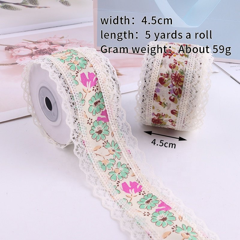 Wholesale Customized Factory Direct Korea Design Small Floral Lace Ribbon Flower Packaging DIY Cake Baking Decoration