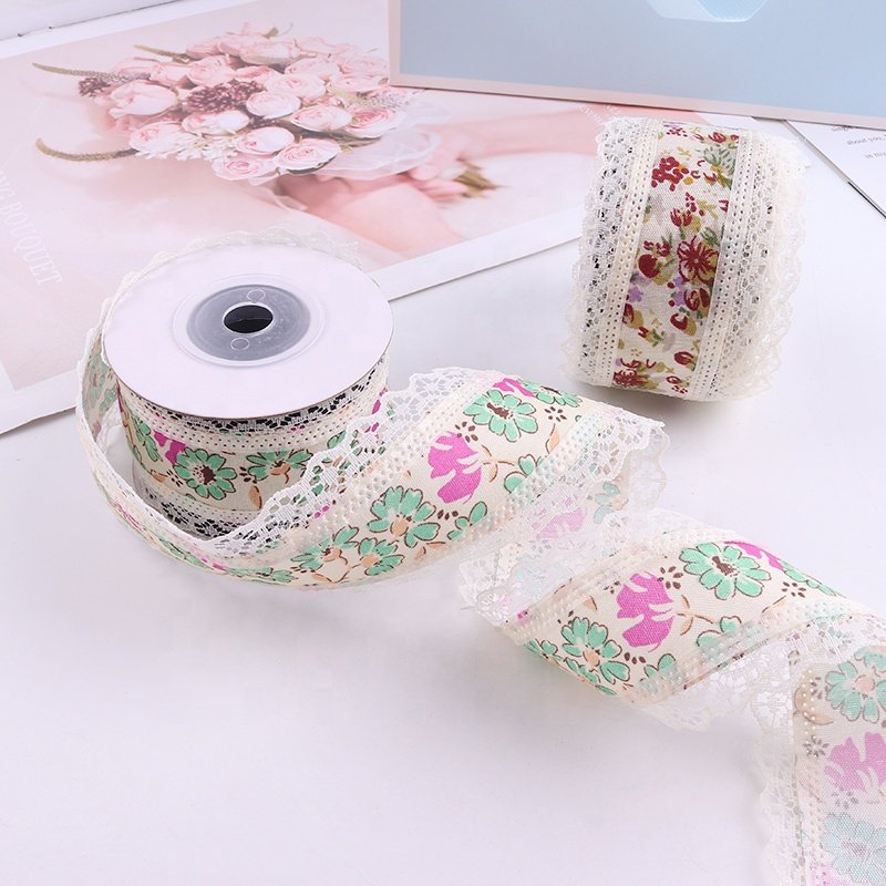 Wholesale Customized Factory Direct Korea Design Small Floral Lace Ribbon Flower Packaging DIY Cake Baking Decoration
