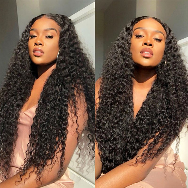RXHAIR 12a 4x4 Hd Good Quality Latest Wholesale Hair Transparent Deep Curly Human Hair Wig Glue Vendors 40 Inch Full Lace Front