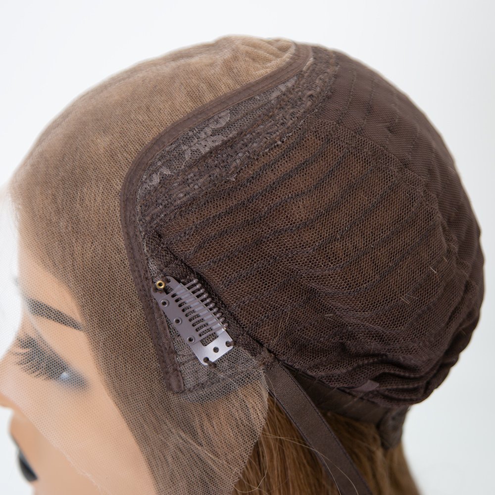 Beauty Color European Hair Single Knot HD Lace Wig 12-24 Inches Human Hair Wigs For White Women