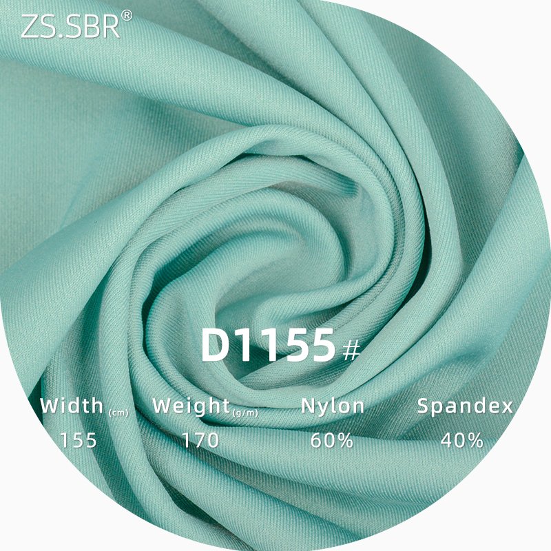 40% Spandex 170g Nylon High Clip Layer Skin-Friendly Yoga Fitness Top Breathable Sweat with Rib Style Stretch Fabric Swimwear