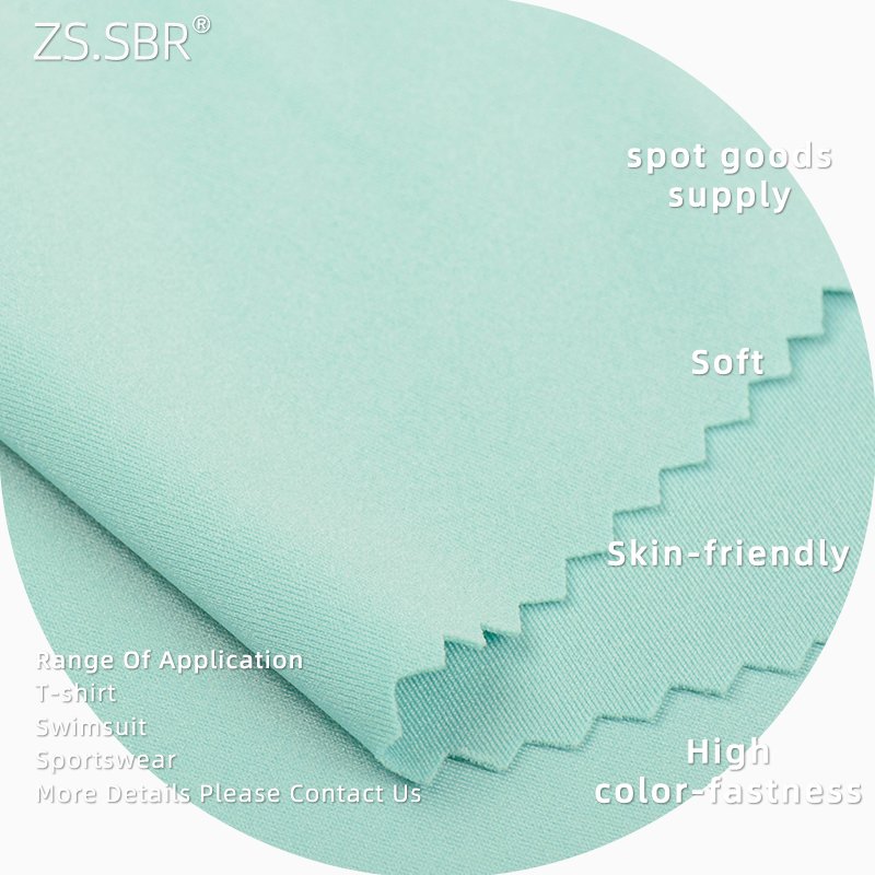 40% Spandex 170g Nylon High Clip Layer Skin-Friendly Yoga Fitness Top Breathable Sweat with Rib Style Stretch Fabric Swimwear