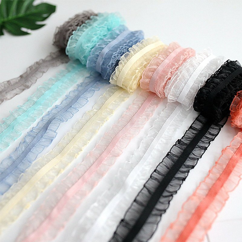 Lace Trim Decoration Webbing Edge Elastic Band nonelastic lace webbing hollow lace webbing