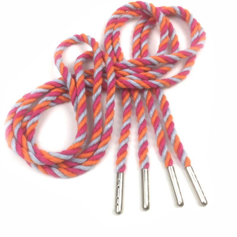 Metal tips drawstring draw cord shoe lace for coat/pants/bag