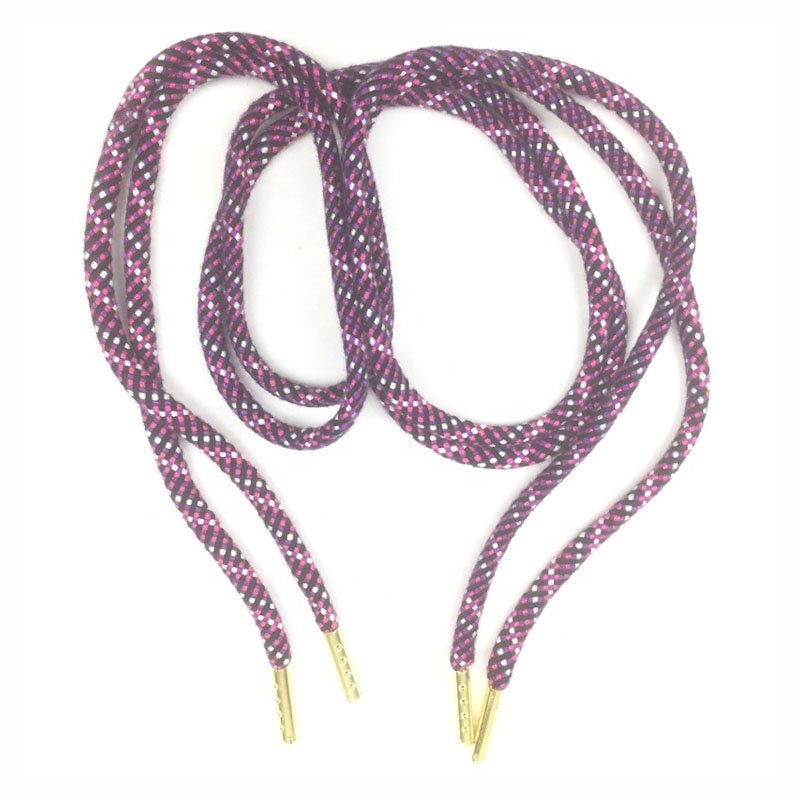 Metal tips drawstring draw cord shoe lace for coat/pants/bag