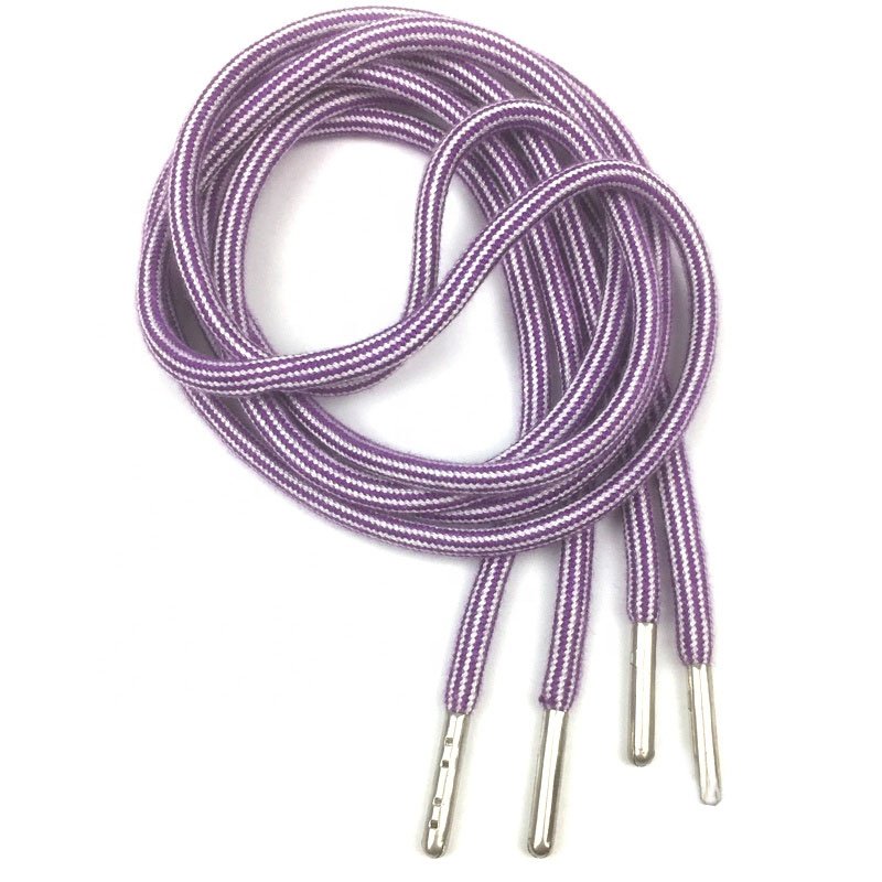 Metal tips drawstring draw cord shoe lace for coat/pants/bag