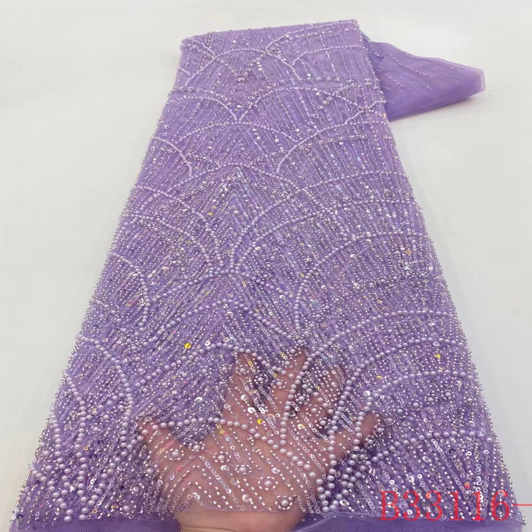 with beaded stones french guipure cord lace african sequin lace fabric for wedding
