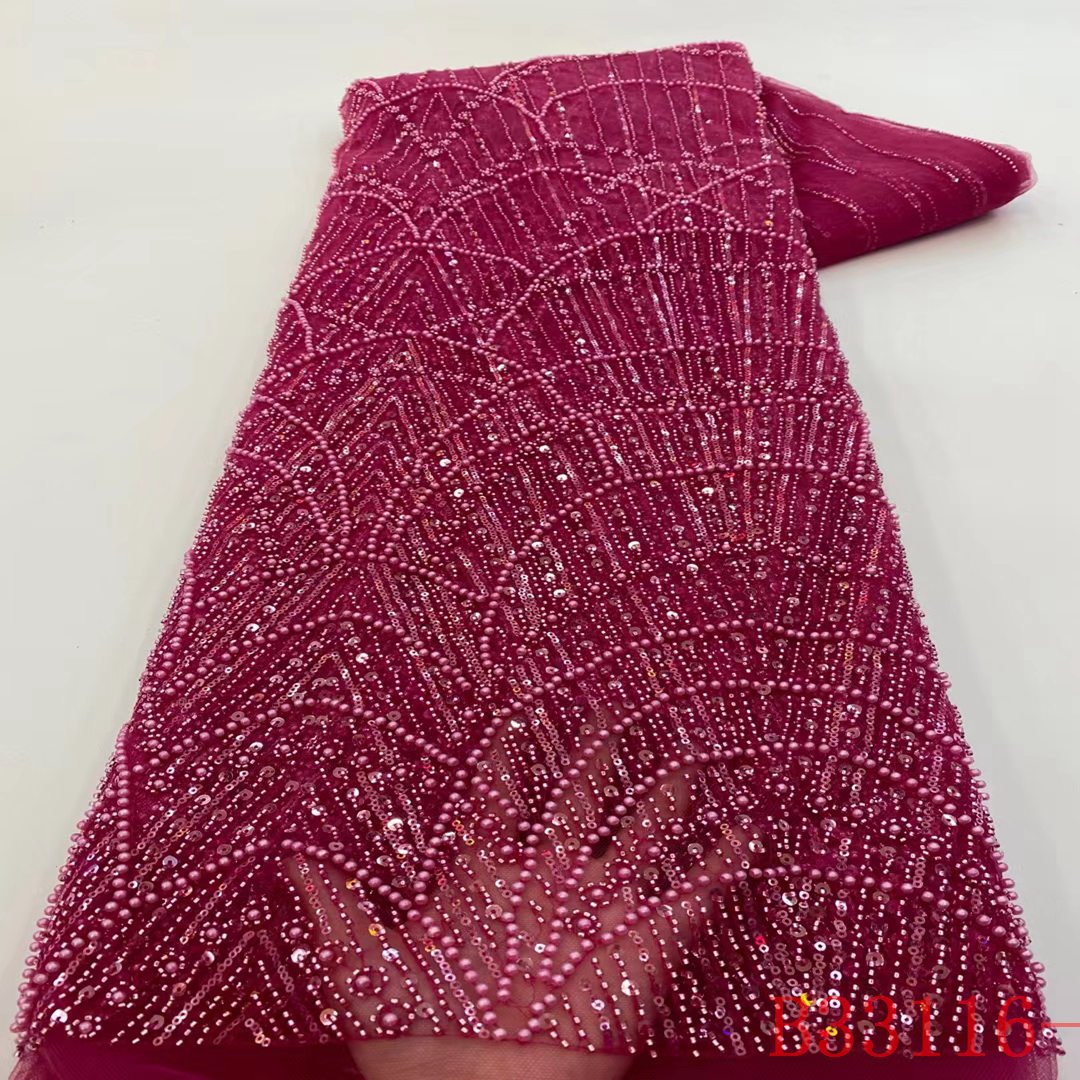 with beaded stones french guipure cord lace african sequin lace fabric for wedding