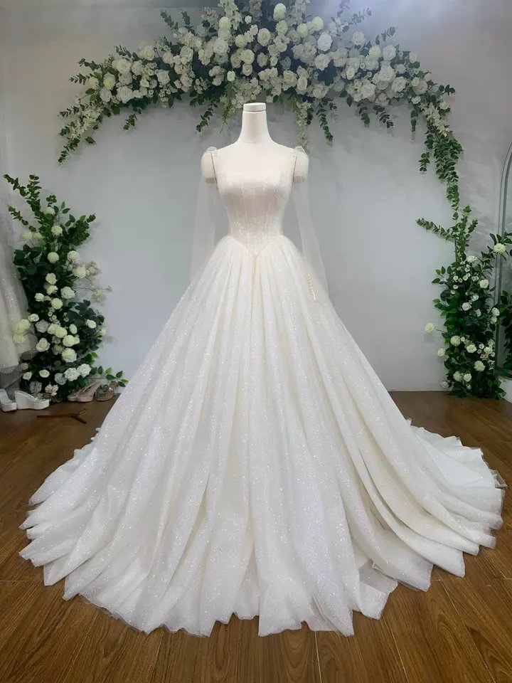 New Wedding Dress Customized Size Bridal Gown Off-Shoulder Long Sleeves Lace Wedding Dress Size Bridal Gown TNBPno9