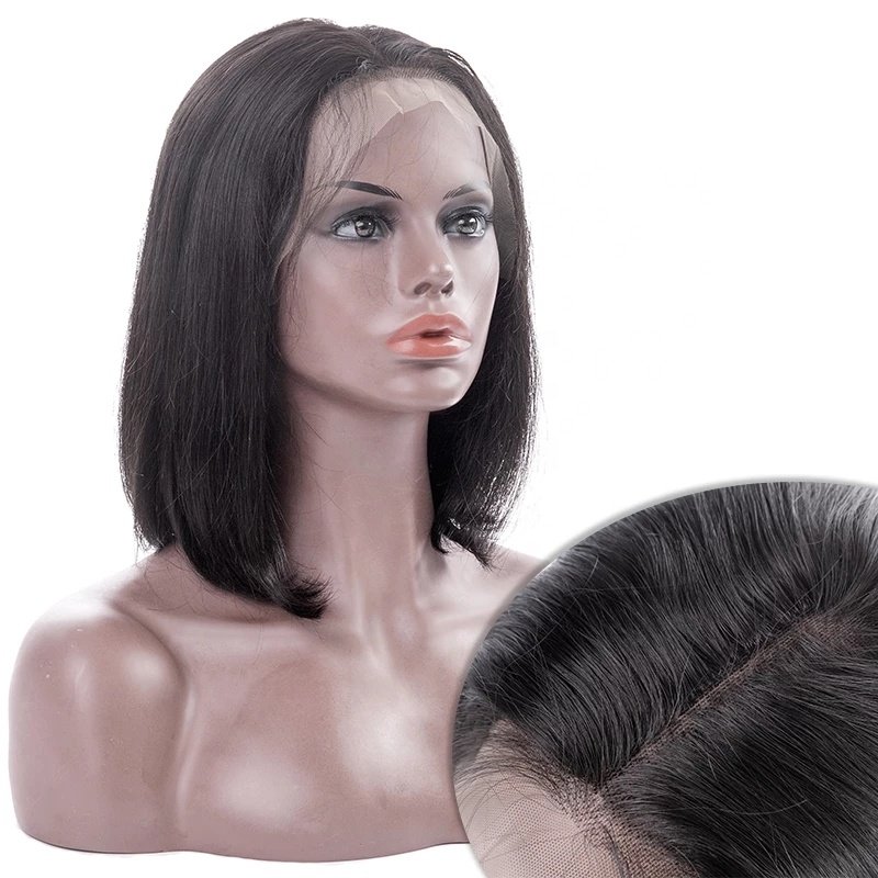 Ali Queen Hair Straight Bob Human Hair Wigs 4x4/13x4 Short Bob Wigs Natural Color Peruvian 5x5 Bob Lace Front Wigs For Women