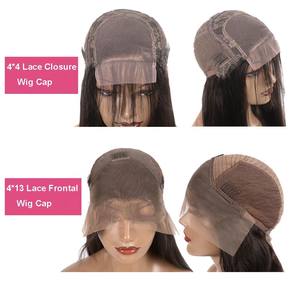 Ali Queen Hair Straight Bob Human Hair Wigs 4x4/13x4 Short Bob Wigs Natural Color Peruvian 5x5 Bob Lace Front Wigs For Women
