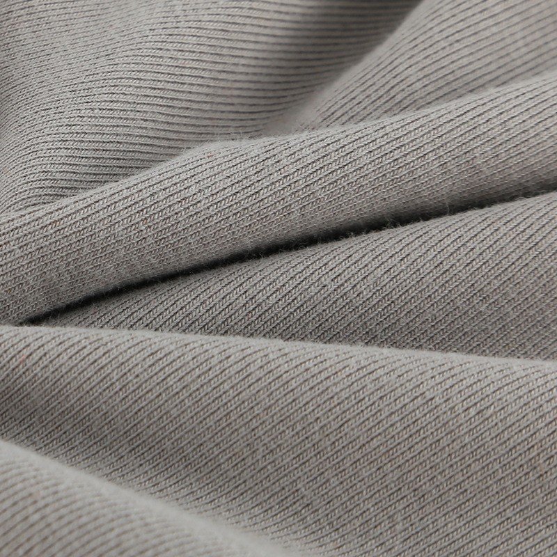2018C# Manufacturer high-end 95% cotton 5% spandex skin friendly knitted ribbed base T-shirt spandex fabric
