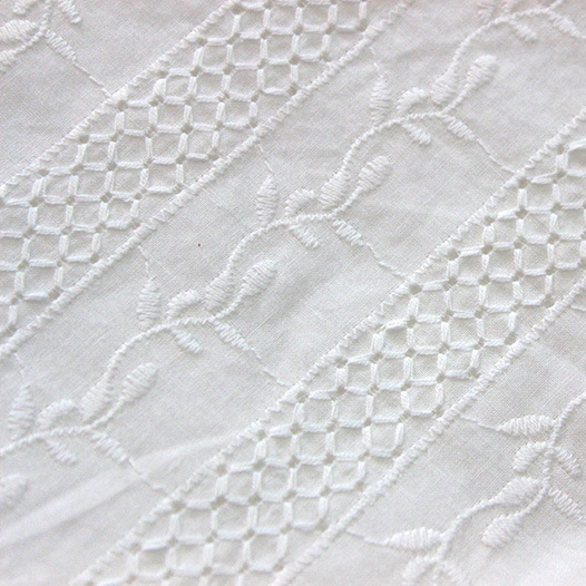Manufacturers wholesale exquisite fashion white cotton embroidered lace fabrics