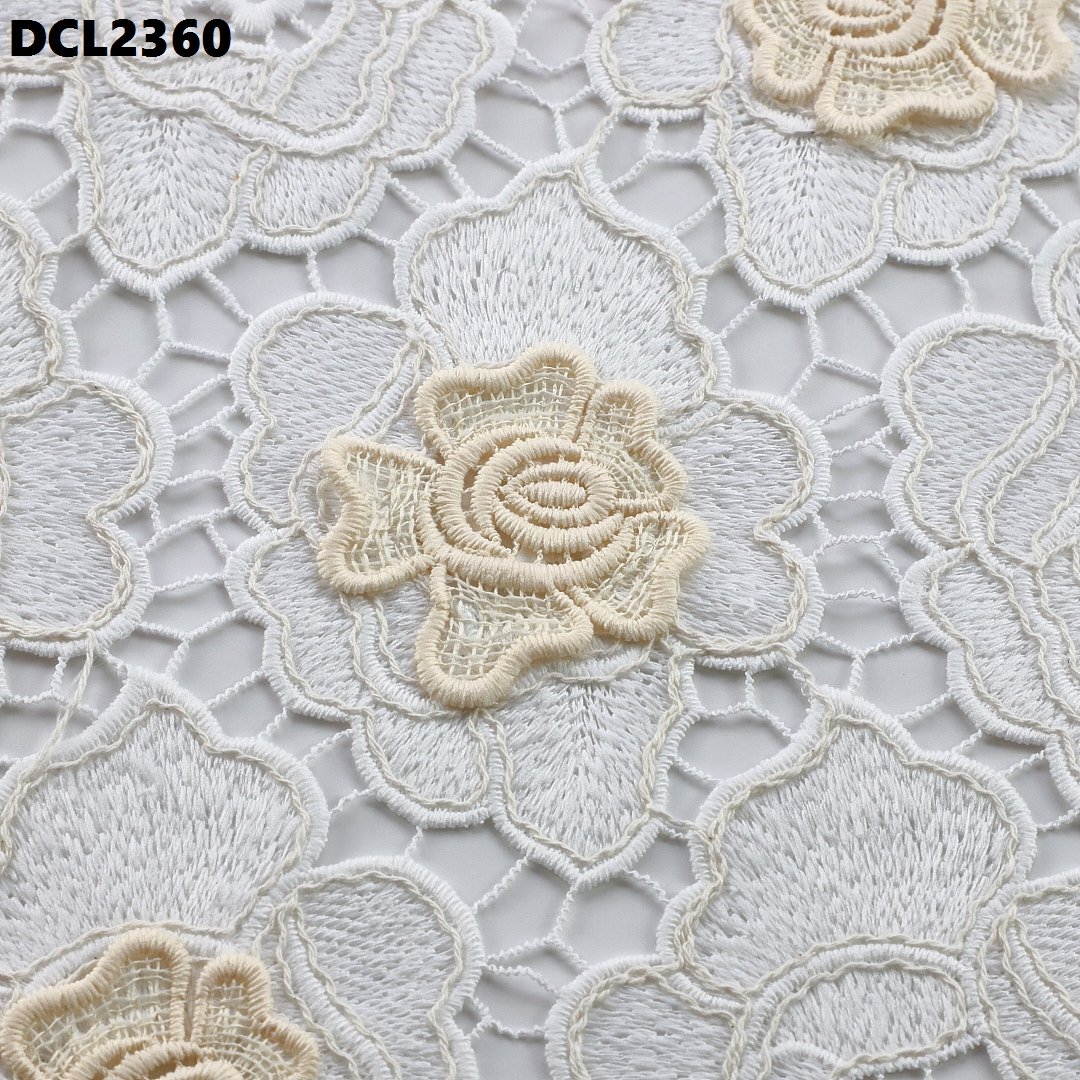 Luxury high quality cord guipure lace wedding african lace fabric soft water soluble lace women dress Nigerian embroidery fabric
