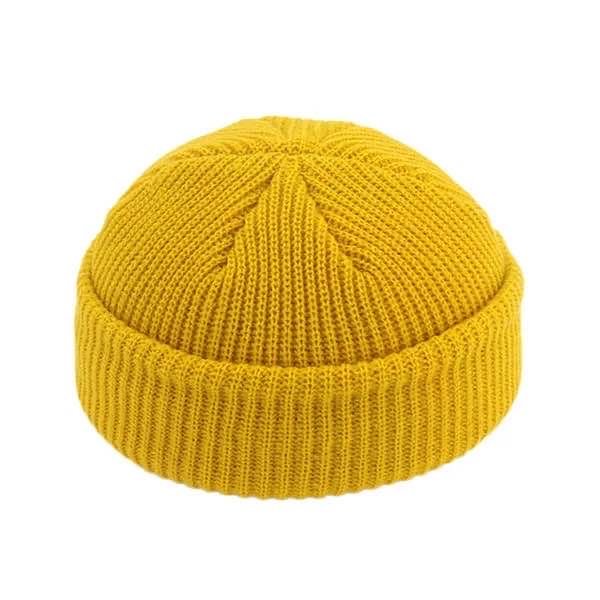 Custom 3D Embroidery Thick Warm Knitted Ribbed Beanies Patch Plain Fisherman Crochet Unisex Beanie Winter Hats